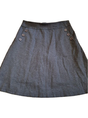 Beta Brand Skirt Skort Womens L Large Charcoal Gray Ponte Stretch Pull On EUC
